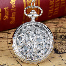 Load image into Gallery viewer, Retro Fashion Silver Pocket Watches Necklace Pendant With Chain Luxury Unisex Quartz Watches Men Women Watch Reloj De Bolsillo