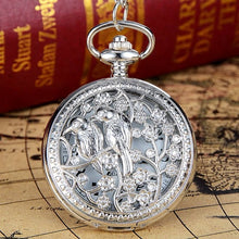 Load image into Gallery viewer, Retro Fashion Silver Pocket Watches Necklace Pendant With Chain Luxury Unisex Quartz Watches Men Women Watch Reloj De Bolsillo