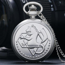 Load image into Gallery viewer, Fobs Men Women Fullmetal Alchemist Edward Elric Quartz Pocket Watch Cosplay Cartoon Fob Clock Pendant Unisex Gift With Chain